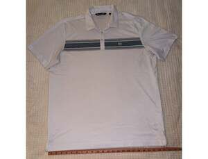 Travis Mathew Lime On The Rim Golf Polo White Chest Stripe Mens 2XL